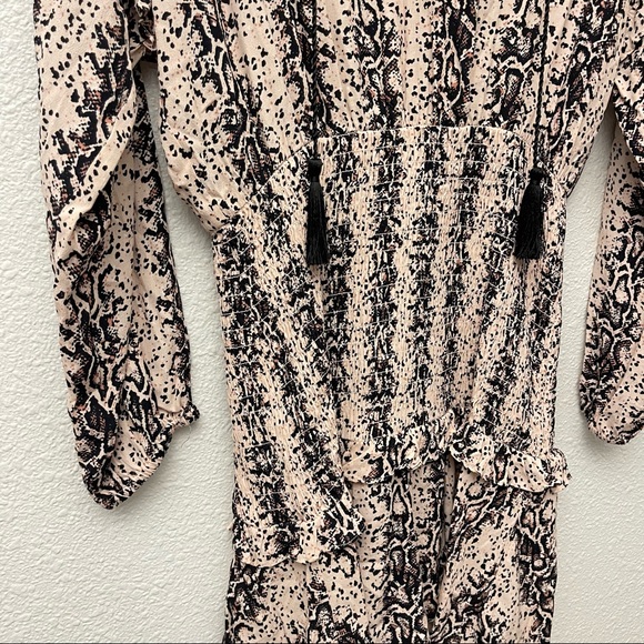 NWT✨ AQUA Snake Print Smocked Mini Dress - 100% Exclusive - Picture 5 of 10